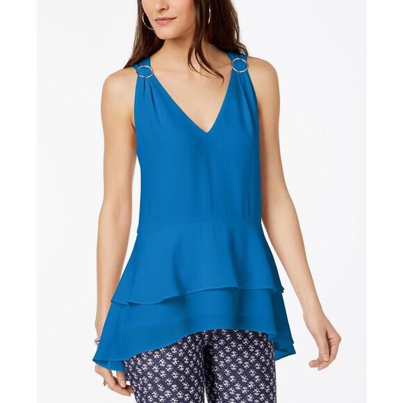 Michael Kors Womens Embellished Peplum Top Size 2XS - Picture 1 of 1